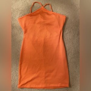 Azwell Coral bodycon Dress